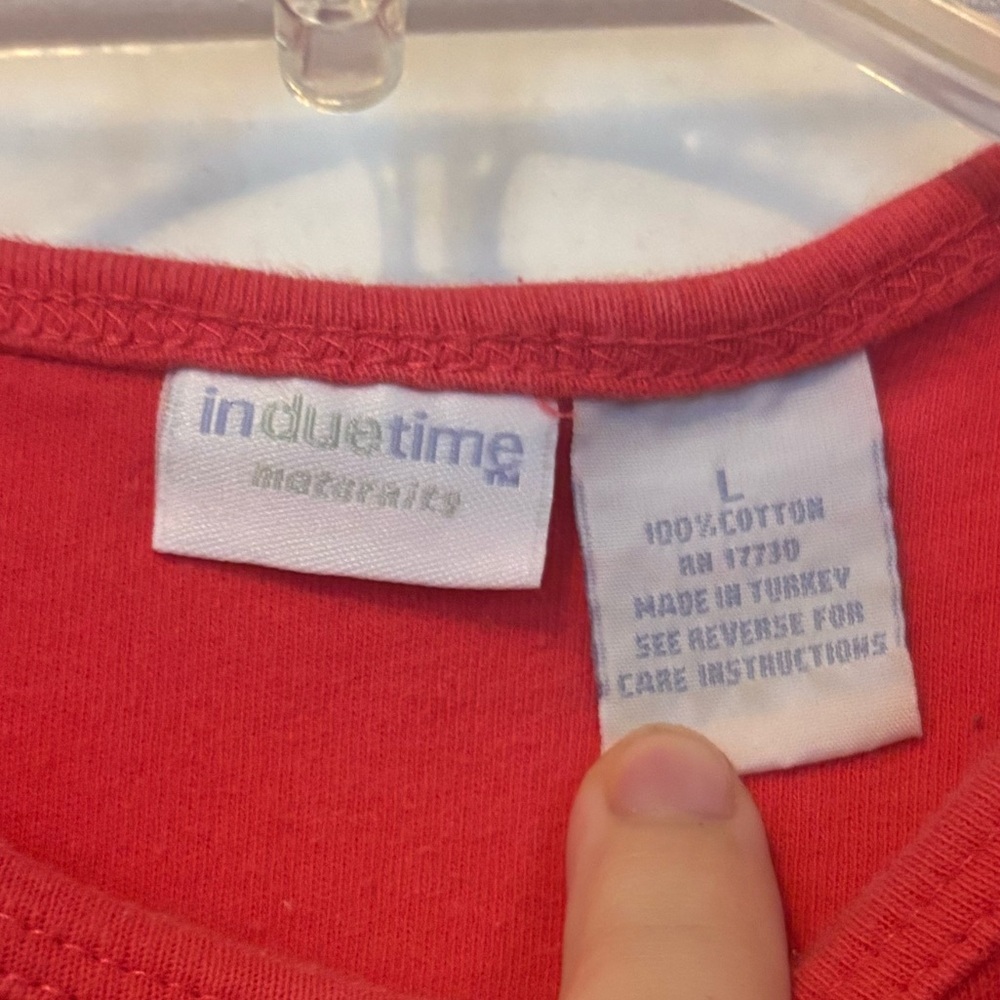 Classic Red Maternity Top - Picture 3 of 3